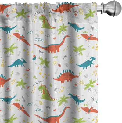 ABAKUHAUS Gordijnset Kleuterkamer – 2x75x175 cm – Microvezel – Veelkleurig