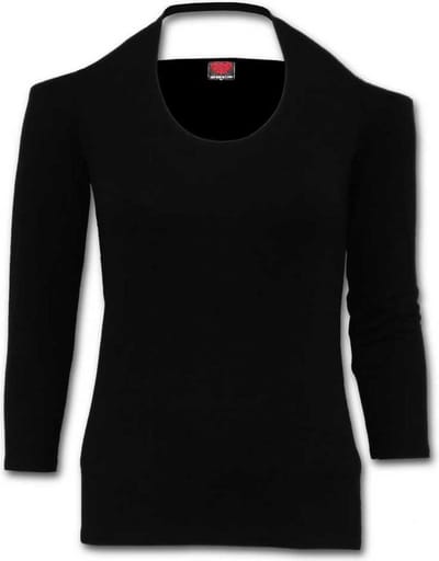 Spiral Longsleeve top -S- GOTHIC ROCK Zwart