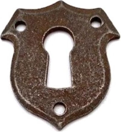 Sleutelplaatje IJzer Roest Wapenschild 31x35mm