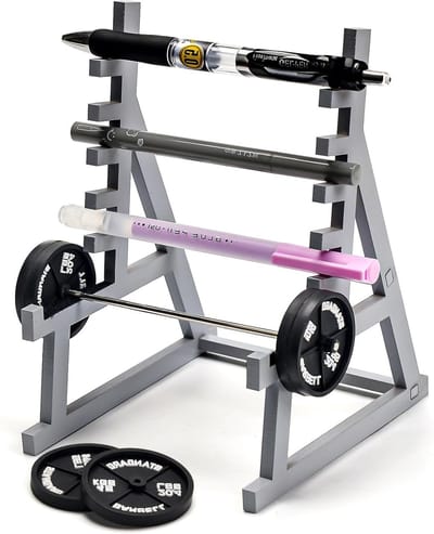Multifunctionele Penhouder voor Squat Rack, Mini Squat Rack Ornamenten met Barbells voor Fitness en Gewichtheffen