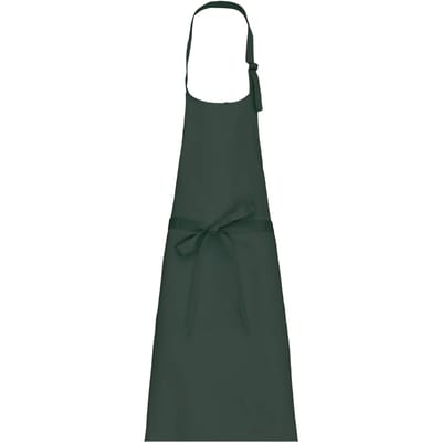 Schort/Tuniek/Werkblouse Unisex One Size Kariban Bottle Green 35% Katoen, 65% Polyester