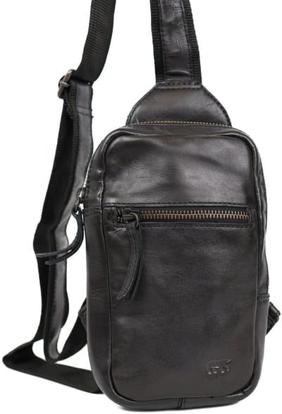 Bear Design Nikki Leren Crossbodytas - Zwart