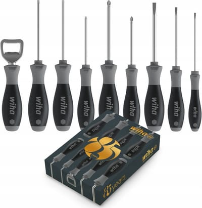 Wiha Schroevendraaierset SoftFinish 85 jaar sleuf, kruiskop,TORX 46544 9-delig