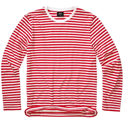 Brandit Lange Mouwen Heren Shirt met lange mouwen - rood/wit - S