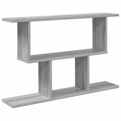 vidaXL - Wandplank - Grijs - Sonoma - 80 - x - 15 - x - 50,5 - cm - Bewerkt - hout