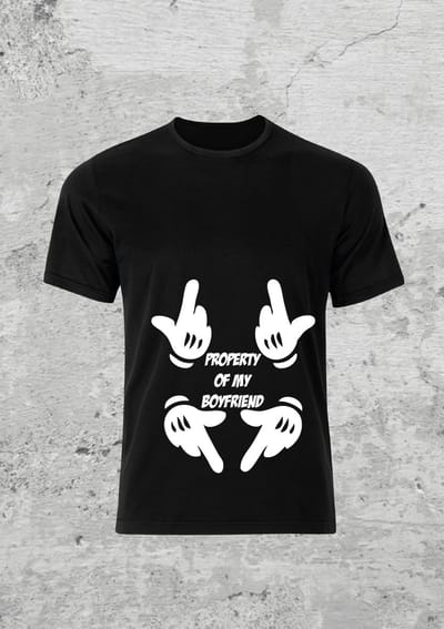 Property of my boyfriend t shirt - tshirt - maat S
