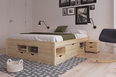 Interlink SAS Claas - Tweepersoonsbed - 140x200 cm - Grenen