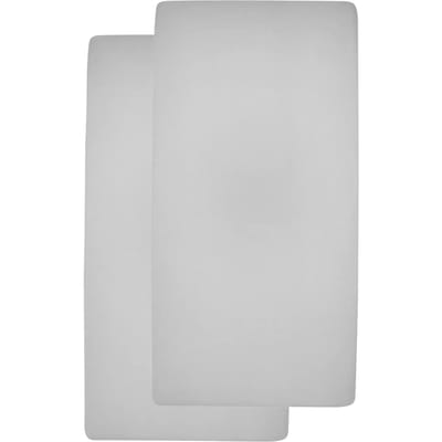 Meyco Baby Uni hoeslaken wieg - 2-pack - light grey - 40x80/90cm