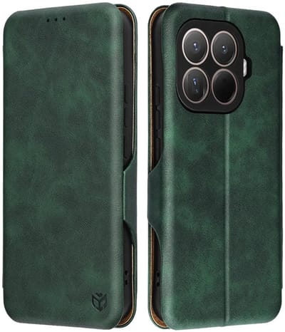 Hoesje geschikt voor Xiaomi 15T Pro - Techsuit Safe+ Book Wallet Case - Donkergroen