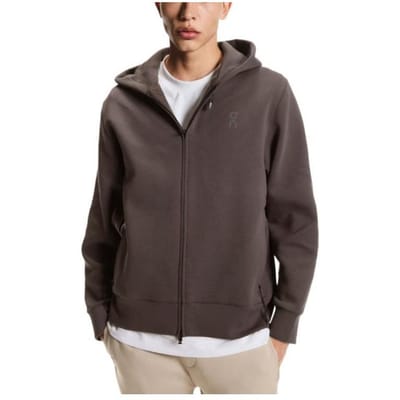 On Focus Tech Hooded Zip Knit Sportjack Heren Jassen 1MF30300569 M gray