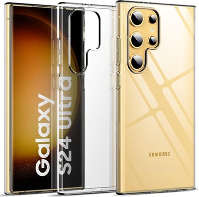Casemania Hoesje Geschikt voor Samsung Galaxy S24 Ultra - Transparant - Siliconen Back Cover