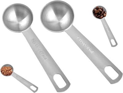 Stainless Steel Koffielepels, Herbruikbare Maatlepels voor Koffie, 10ml en 15ml Maatvoering met Lange Handgreep