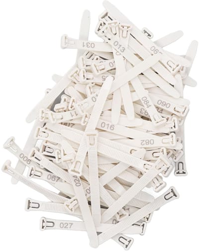 Dailygoods - 100 Stuks Genummerde Kippenpootringen voor Identificatie
