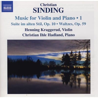 CD SINDING, KRAGGERUD; HADLAND - Muziek voor Viool & Piano 1  8572254 Naxos 2009 Europa ObiKlassiek Gebruikt