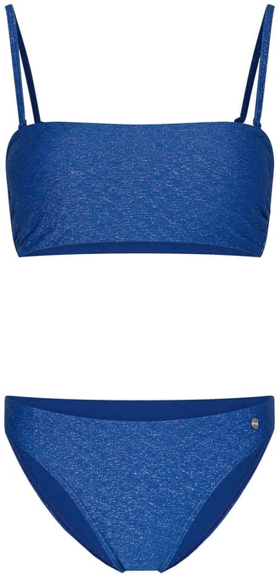 MyRebelle - Bandeau Bikini - Blue Bay - Blauw - Glitter - Soft Cups - Maat 36