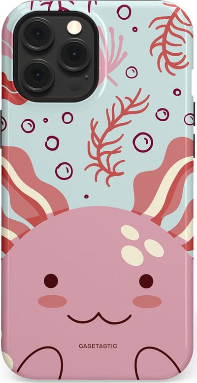 Casetastic Hoesje Geschikt voor Apple iPhone 12 Pro Max Magsafe - Stijlvolle Beschermende Duo-layer Case - Axolotl knuffels