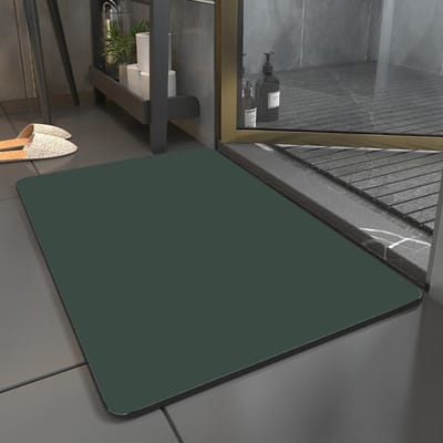 Eenvoudige Effen Kleur Diatomeeënaarde Mat Toilet Absorberende Sneldrogende Mat Huishoudelijke Vuil- en Antislipmat 40 * 60Cm gray