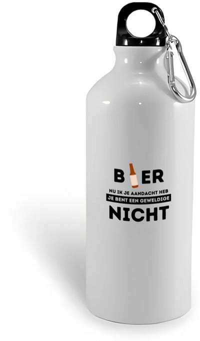 Hacebo® - bier, nu ik je aandacht heb je bent een geweldige nicht waterfles - Nicht - de beste nicht - verjaardagscadeau - verjaardag - cadeau - cadeautje voor nicht - nicht artikelen - kado - geschenk - gift - water fles - 400ML