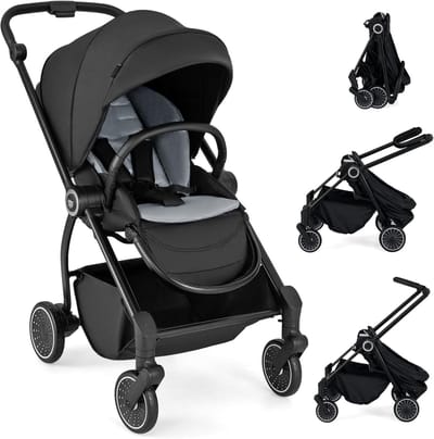 Kinderwagen Lichtgewicht - Compacte Buggy - Reizen met baby - Aluminium Frame - 94 x 51 x 102 cm - Zwart