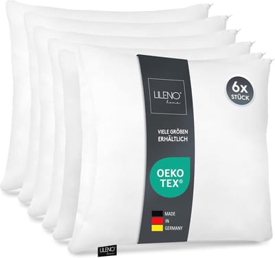 Microfiber kussen 60x60 cm - Set van 6, Wasbaar tot 95 graden, Decoratieve en multifunctionele kussens
