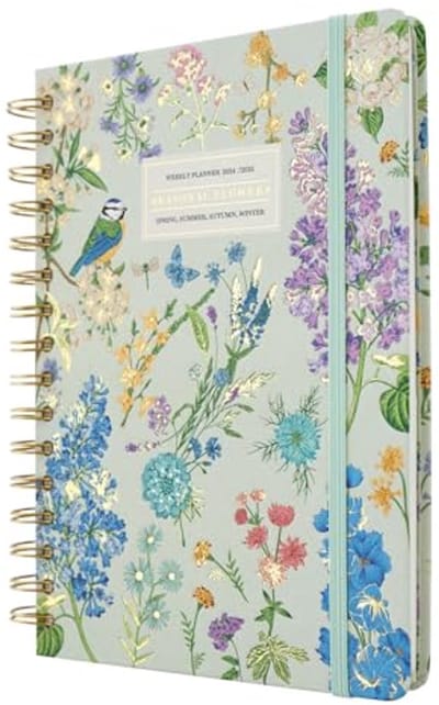 A5 Agenda 2024-2025 - Weekplanner en Afsprakenplanner met Seizoensbloemen