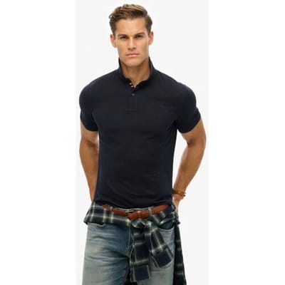 Superdry City Piqué Poloshirt Blauw Grootte: S