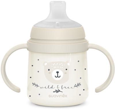 Suavinex Wild & Free Beker Met Handvaten - 150ml - 6Mnd+ - Grijs