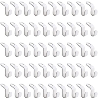 EXCITAT Hangerhaken - Hangerhaken - Hangergrepen - Ruimtebesparend - 50 stuks - Wit