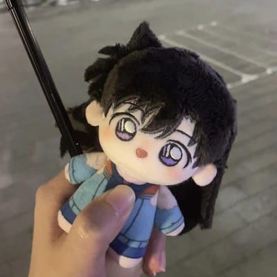 Nouvelle Peluche Mignonne Créative Conan Périphérique Version Q Maori Lan Jouet en Peluche Cadeau Poupée en Coton Cadeau d'Anniversaire pour Enfants 10cm
