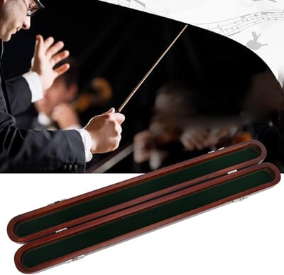 Dirigent Baton Case - Muziekdoos - Stokje Bewaren - Handgemaakt Sandelhout - 45.5 cm Lengte - Rood