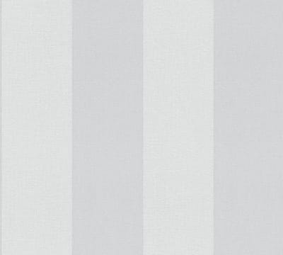 STREPEN BEHANG | Linnenstructuur - Grijs Wit - A.S. Création Pure Elegance