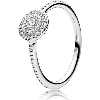 925 Sterling Zilver Sprankelende Elegante Ring Mode Dames DIY Ring Sieraden 8 gray
