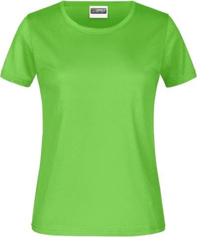 James And Nicholson Dames/dames Ronde Hals Basic T-Shirt (Kalk groen)