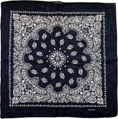 Fako Fashion - Bandana - Hoofddoek - Mondbescherming - Zakdoek - Sjaal - Paisley II - Zwart