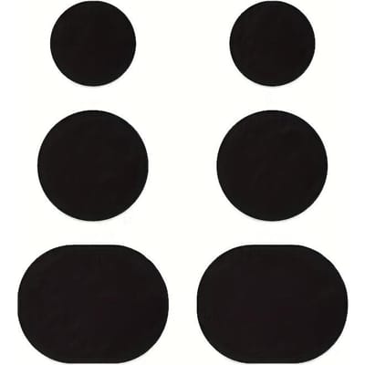 6 pièces de Patchs Adhésifs pour Chaussures pour Réparer les Dommages Latéraux, Colmater les Trous dans les Doublures de Chaussures, et Appliquer des Patchs d'Usure au Talon des Baskets black