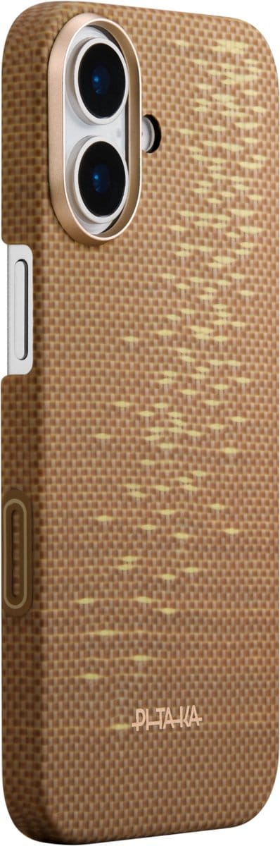 Pitaka Ultra Slim Hoesje iPhone 17 – Compatibel met MagSafe – Krasbestendige Camera Bedieningsknop – Vervaardigd uit Luchtvaartwaardige Aramidevezel - Beige
