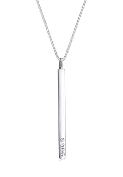 Elli - Halsketting - Dames Y-ketting met hanger staf en kristallen in 925 sterling zilver 45 cm lang - Dames