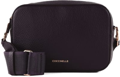 COCCINELLE Leren schoudertas Tebe Crossover Bag Prune donkerpaars