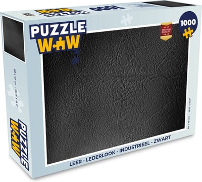 Puzzel Leer - Lederlook - Industrieel - Zwart - Legpuzzel - Puzzel 1000 stukjes volwassenen
