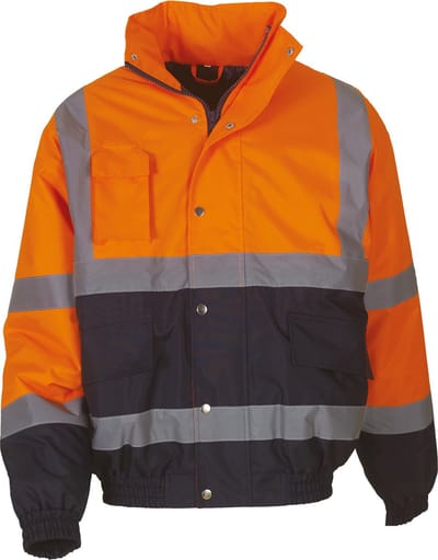 Yoko Signalisatie 2-kleurig bomberjack YHVP218 - Hi Vis Orange / Navy - S