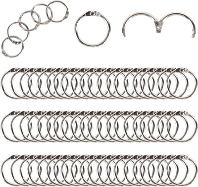 60 Stuks Ringbinders, 20 mm Boekringen voor Loose Leaf, Scrapbook en Album Creaties, Sterke Metalen Ringen