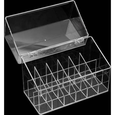 18 Gaten Acryl Tandheelkundige Ligatuur Tie Doos Orthodontische Ligatuur Tie Plaatser Houder Transparante Opbergdoos Organizer gray