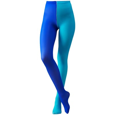 Dames Tweekleurige Dopamine Kleur Panty Splitkleur Panty Asymmetrische Panty Duo Panty Tweekleurige Panty Dames 2 Kleuren Max 170cm 65kg blue