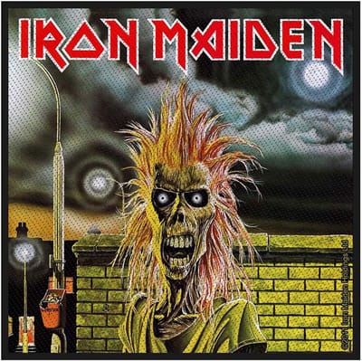 Iron Maiden Patch - Opstrijkbare Applicatie - Kleding Personaliseren - Officiële Band Merchandise - 10x11 cm - Zwart