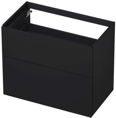 INK - Onderkast 2 Laden Push To Open 65cm Gelakt - 800x450x650 Mm - Mat Zwart