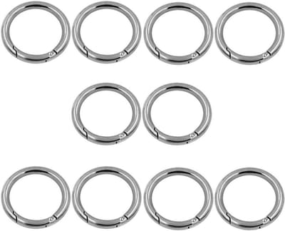 Veerpoort Karabijnhaken - Snap Clips - Sleutelorganisatie - Duurzaam Metaal - 32mm Binnendiameter - Zwart