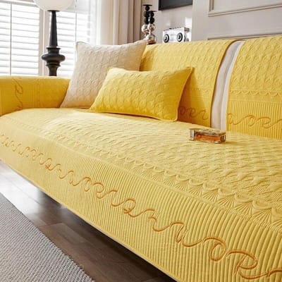 Verdikte Wasbare Katoenen Bankhoes Antislip Bankkussen voor Woonkamer Universeel Bankkussen L-vormige Bankmat Moderne Woning 70x70cm 1pcs