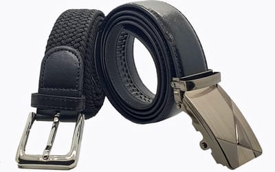 Safekeepers broekriemen - Elastische Riem - Automaat Riem - Dames - 2 Stuks - Taille 90 - Zwart