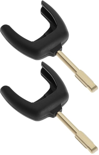 ZEYNOMAX - Afstandsbediening Sleutel Blade - Vervangingssleutel voor Ford - Zwart - Compatibel met Fiesta Focus Mondeo Transit - 2 Stuks