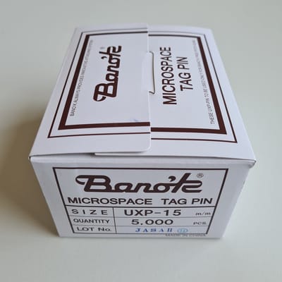 Banok textielpins/riddersporen 15mm fijn PP - per doosje van 5000 stuks - UXP 15
